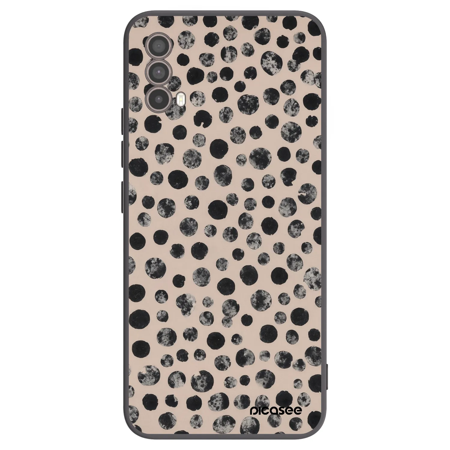 Picasee Μαύρη θήκη σιλικόνης για Motorola Moto E40 - Dots