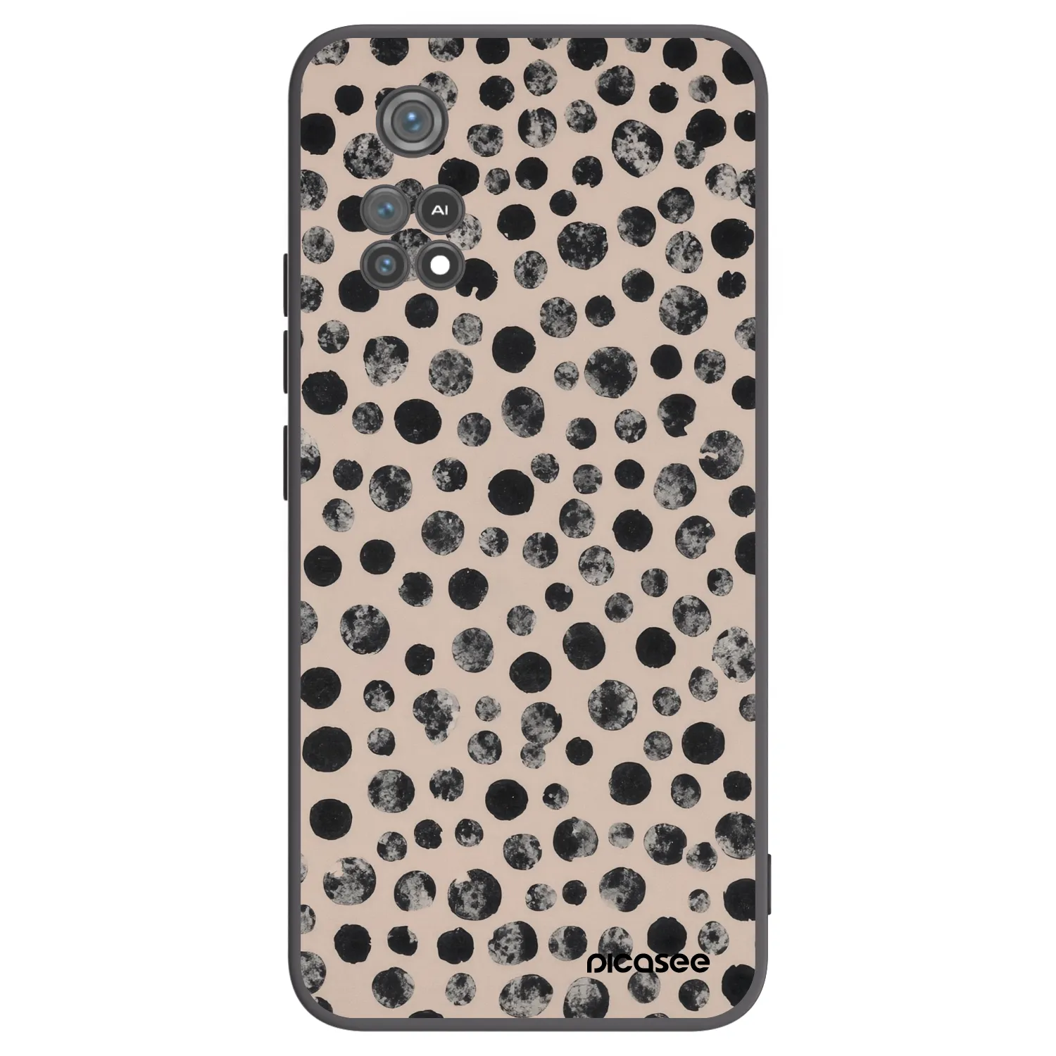 Picasee Μαύρη θήκη σιλικόνης για Xiaomi Poco M4 Pro - Dots