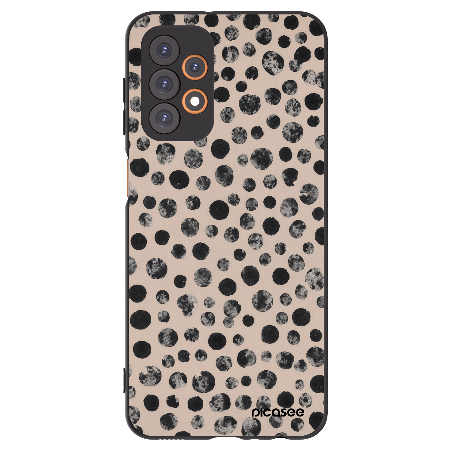 Picasee Μαύρη θήκη σιλικόνης για Samsung Galaxy A23 A236B 5G - Dots