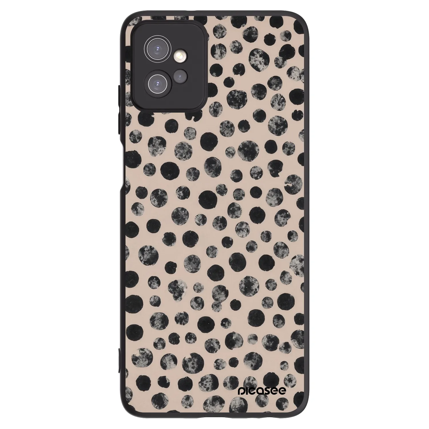 Picasee Μαύρη θήκη σιλικόνης για Motorola Moto G32 - Dots