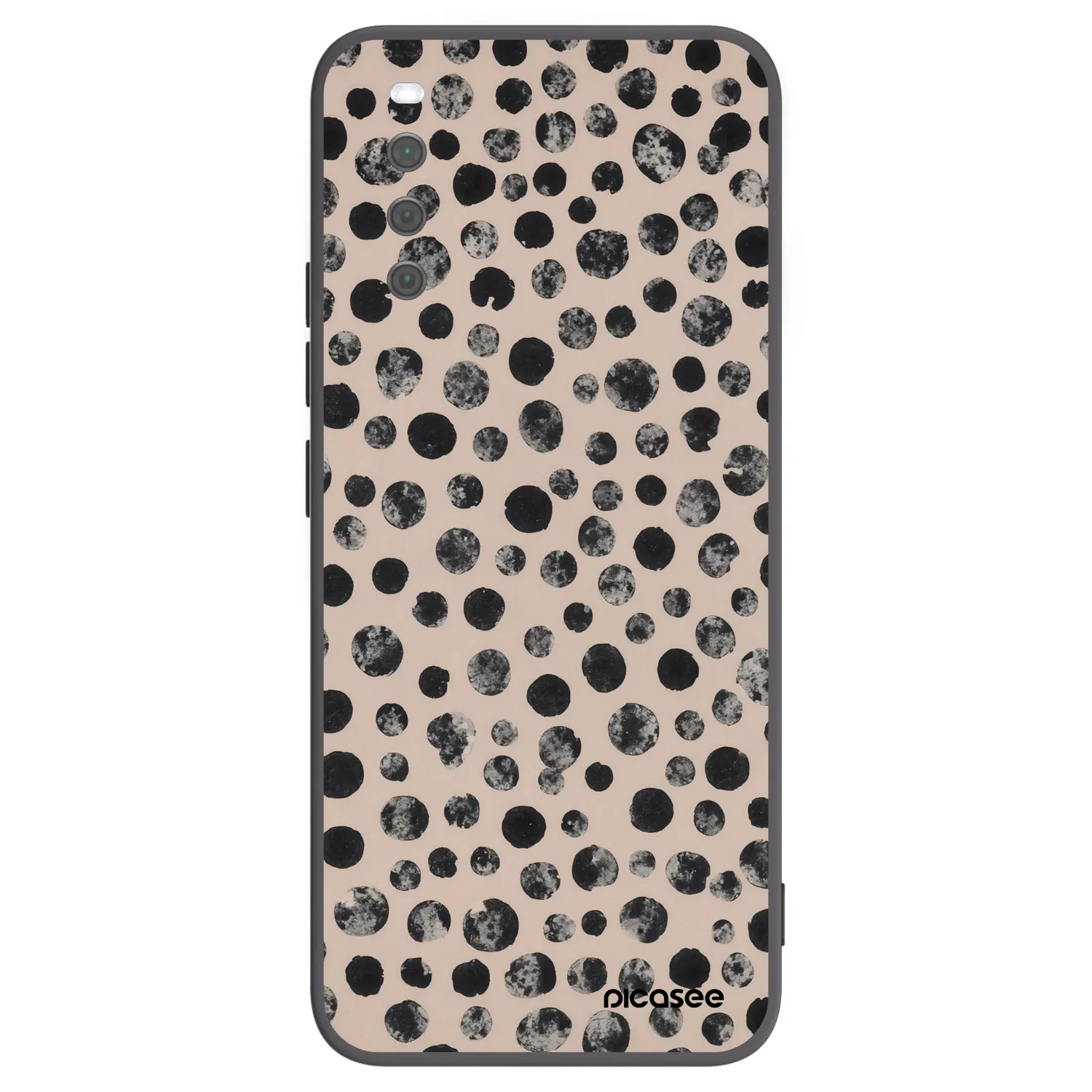 Picasee Μαύρη θήκη σιλικόνης για Sony Xperia 10 III - Dots