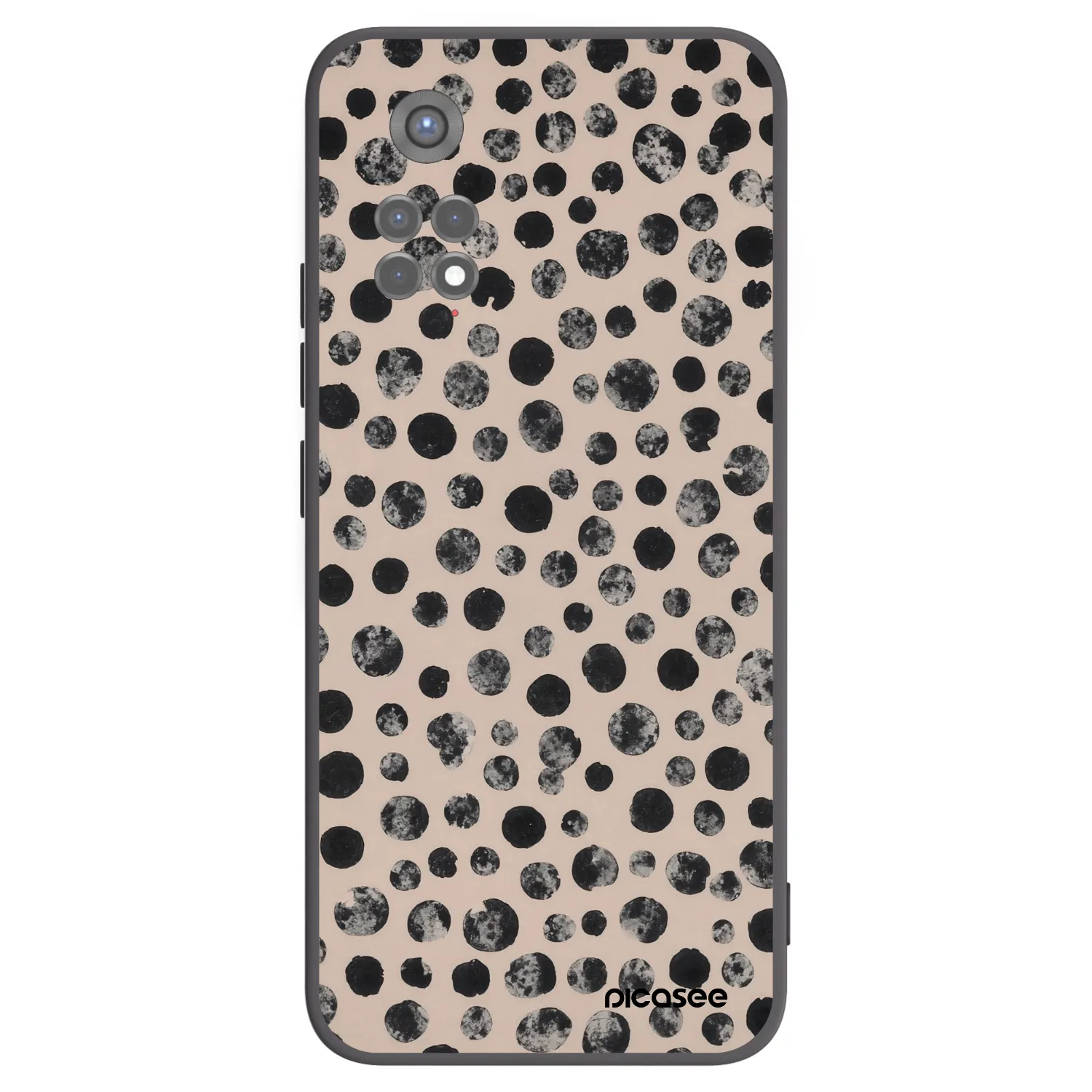Picasee Μαύρη θήκη σιλικόνης για Xiaomi Redmi Note 11S 5G - Dots