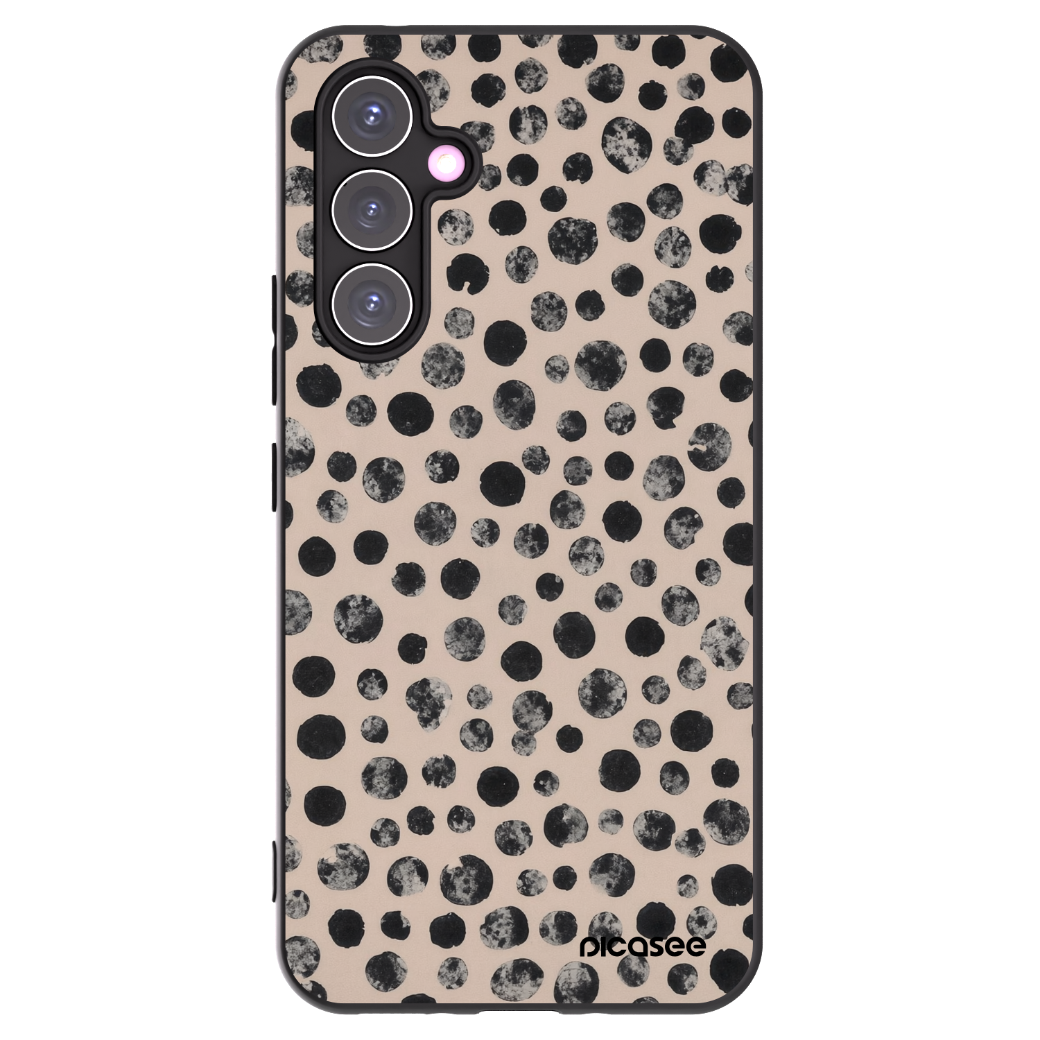 Picasee Μαύρη θήκη σιλικόνης για Samsung Galaxy A54 5G A546B - Dots