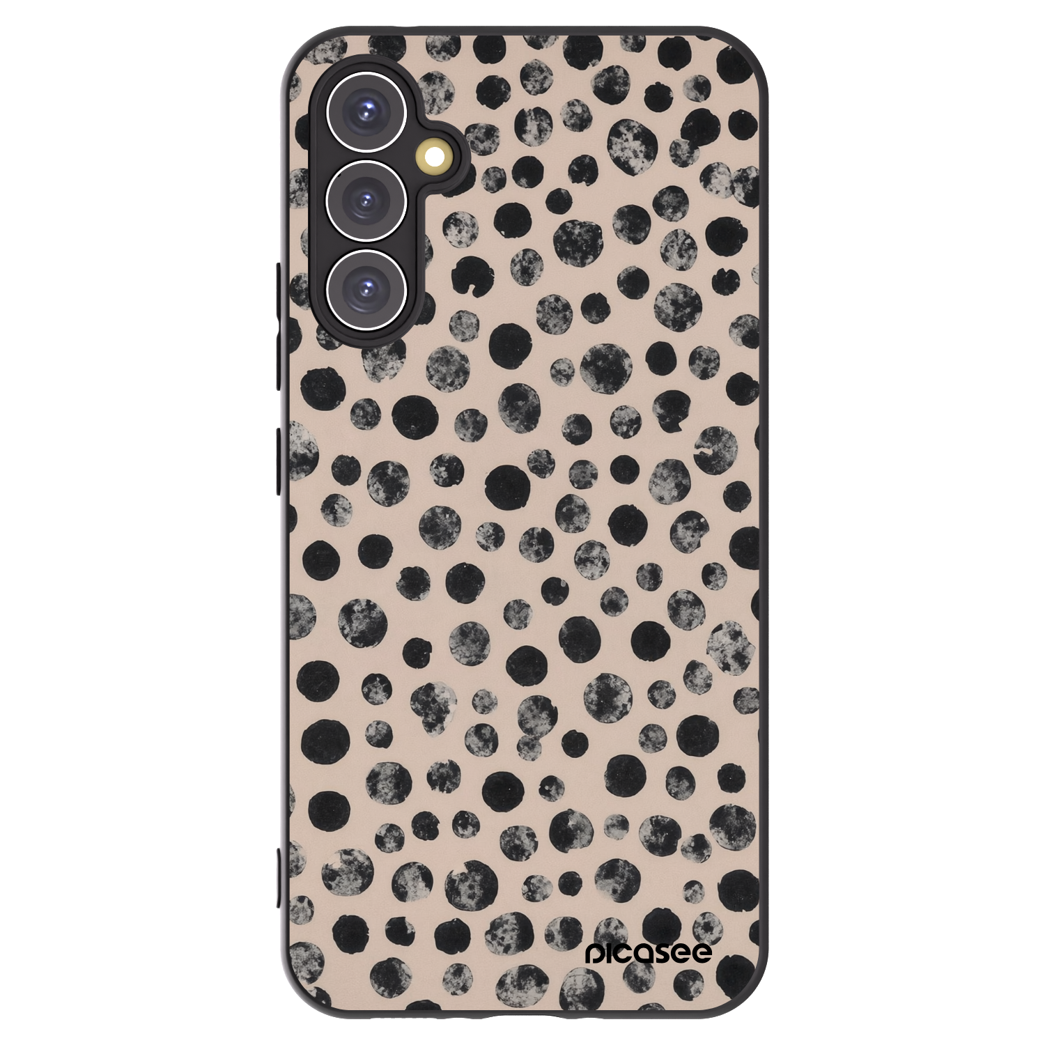 Picasee Μαύρη θήκη σιλικόνης για Samsung Galaxy A34 5G A346B - Dots