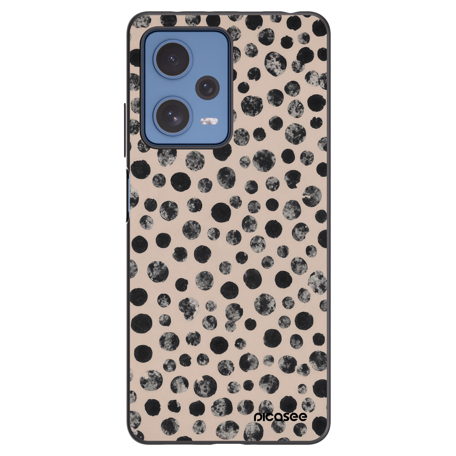 Picasee Μαύρη θήκη σιλικόνης για Xiaomi Redmi Note 12 Pro 5G - Dots