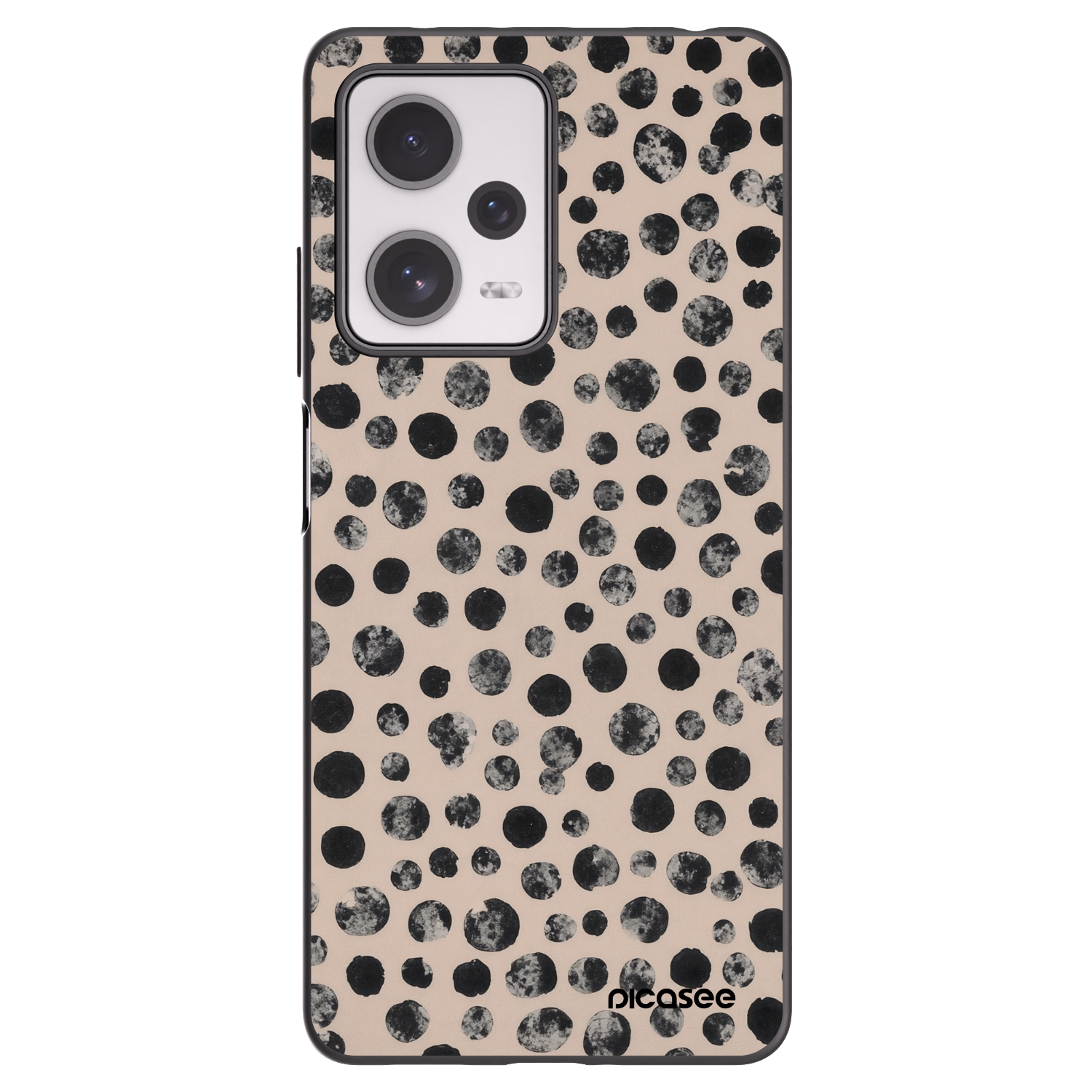Picasee Μαύρη θήκη σιλικόνης για Xiaomi Redmi Note 12 Pro+ 5G - Dots