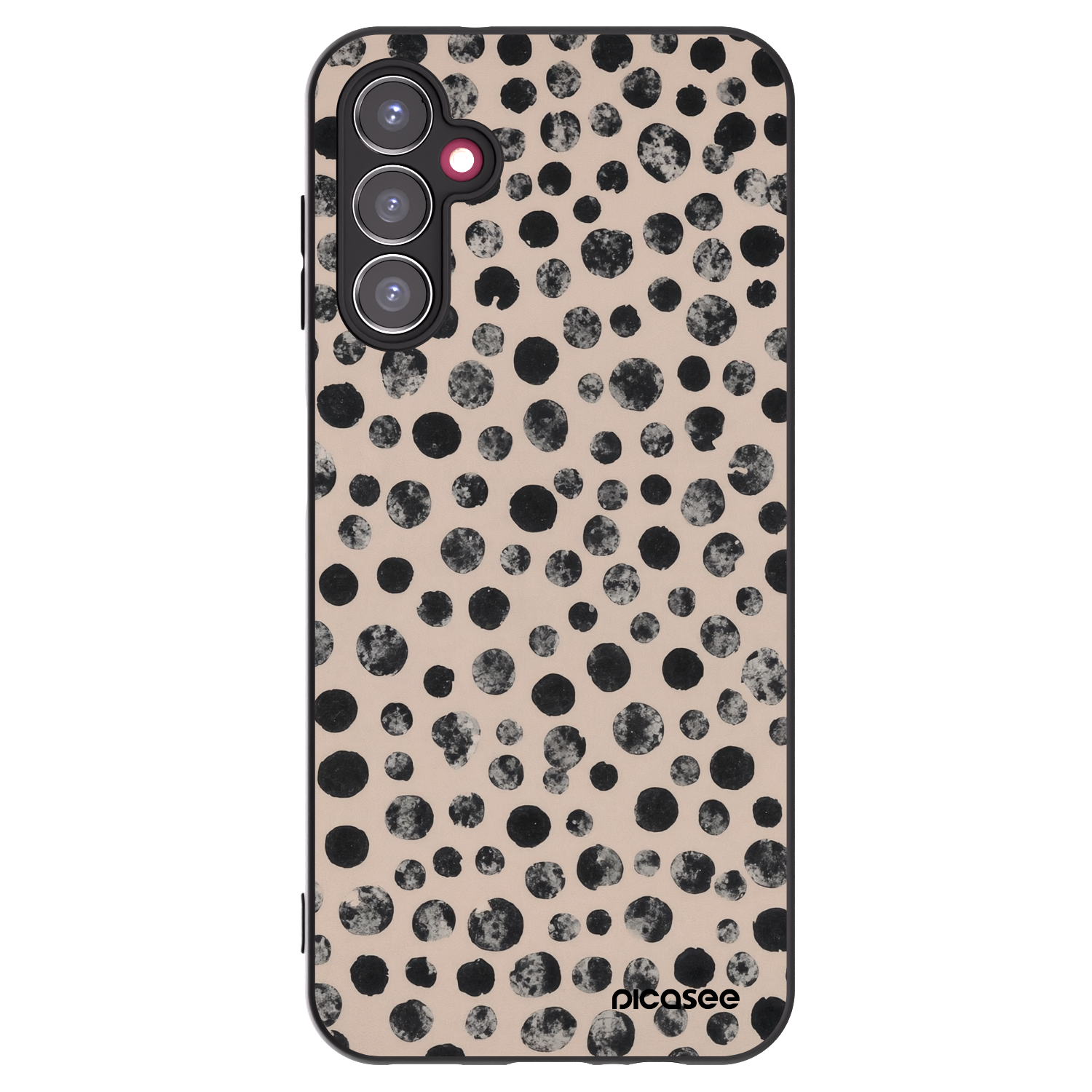 Picasee Μαύρη θήκη σιλικόνης για Samsung Galaxy A14 5G A146P - Dots