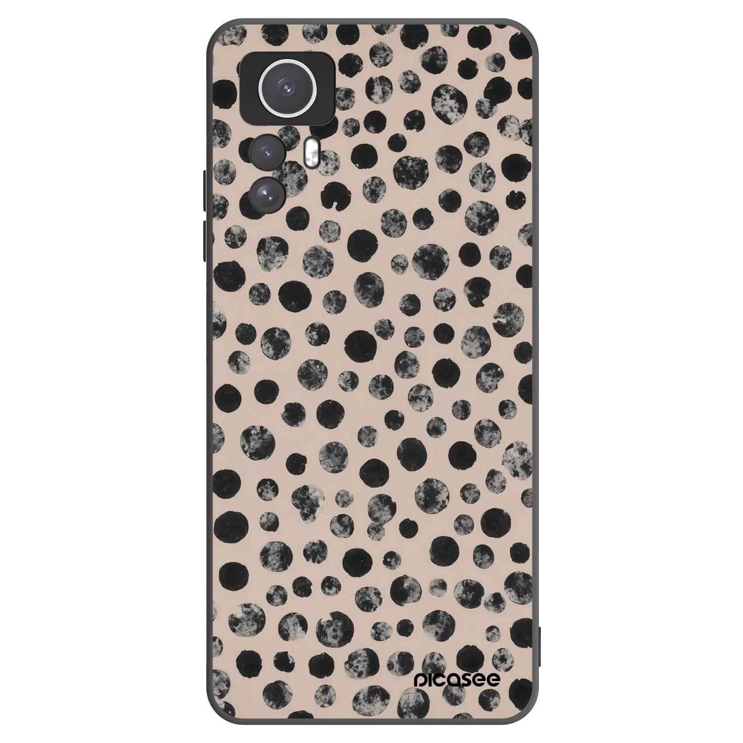 Picasee Μαύρη θήκη σιλικόνης για Xiaomi Redmi Note 12S - Dots