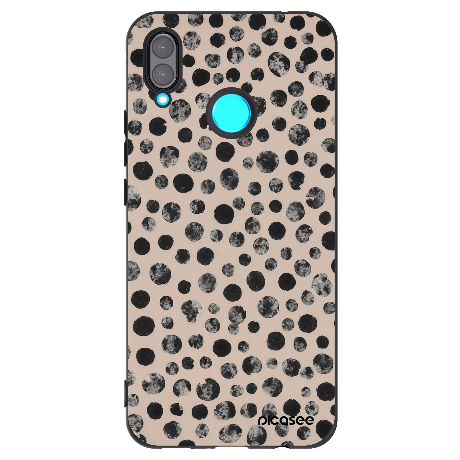 Picasee Μαύρη θήκη σιλικόνης για Huawei Nova 3 - Dots