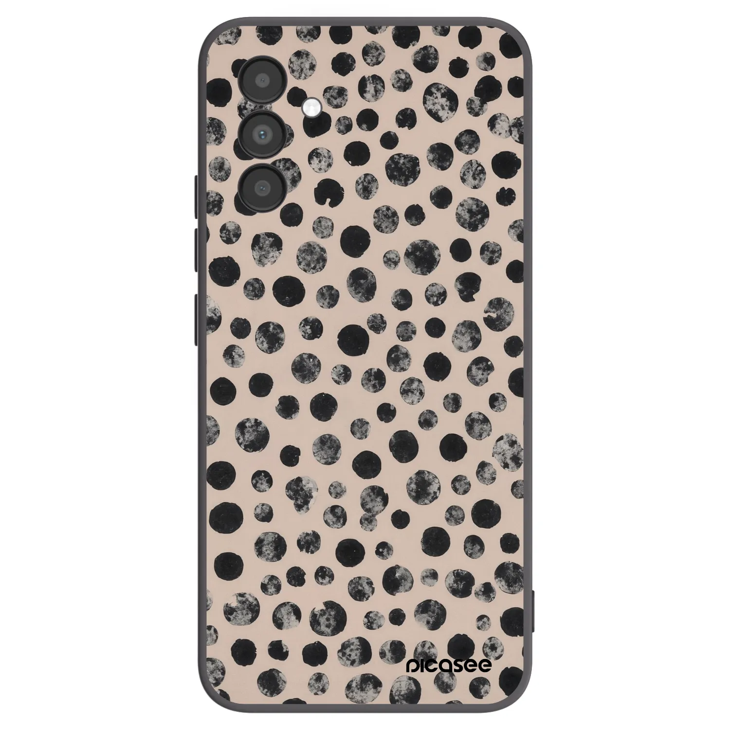 Picasee Μαύρη θήκη σιλικόνης για Samsung Galaxy A04s A047F - Dots