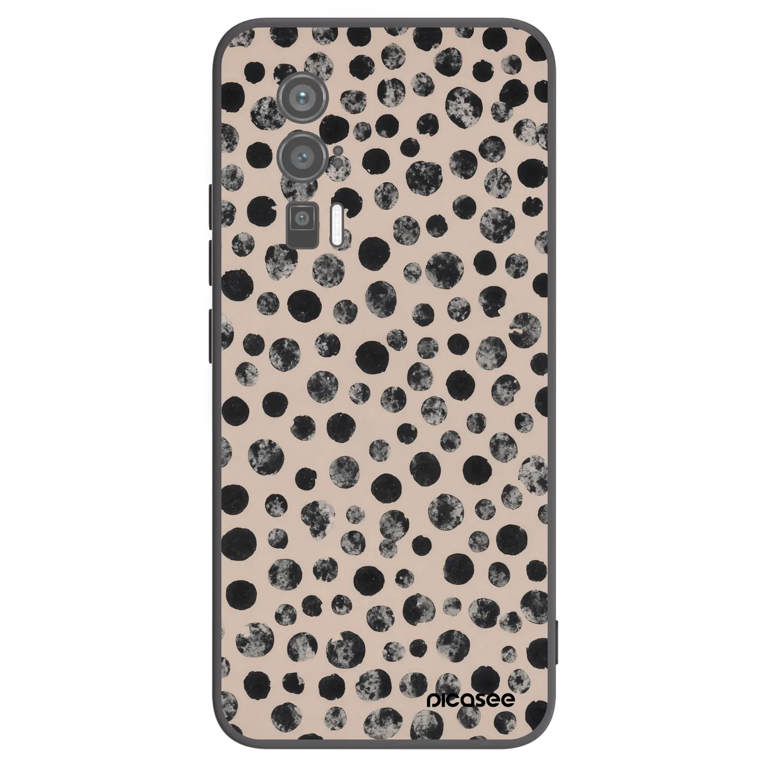 Picasee Μαύρη θήκη σιλικόνης για Xiaomi Poco F5 Pro 5G - Dots