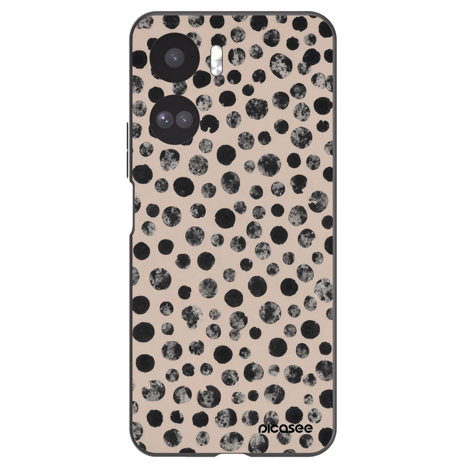 Picasee Μαύρη θήκη σιλικόνης για Honor 90 Lite 5G - Dots