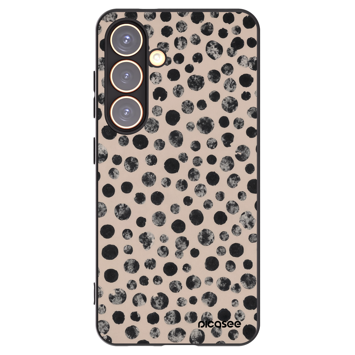 Picasee Μαύρη θήκη σιλικόνης για Samsung Galaxy S24 S921B 5G - Dots