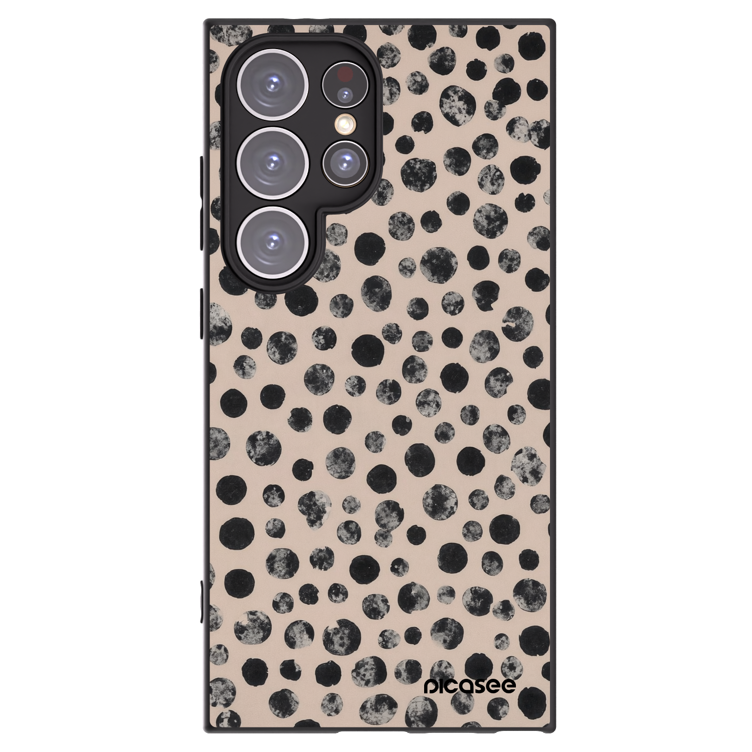 Picasee Μαύρη θήκη σιλικόνης για Samsung Galaxy S24 Ultra S928B 5G - Dots