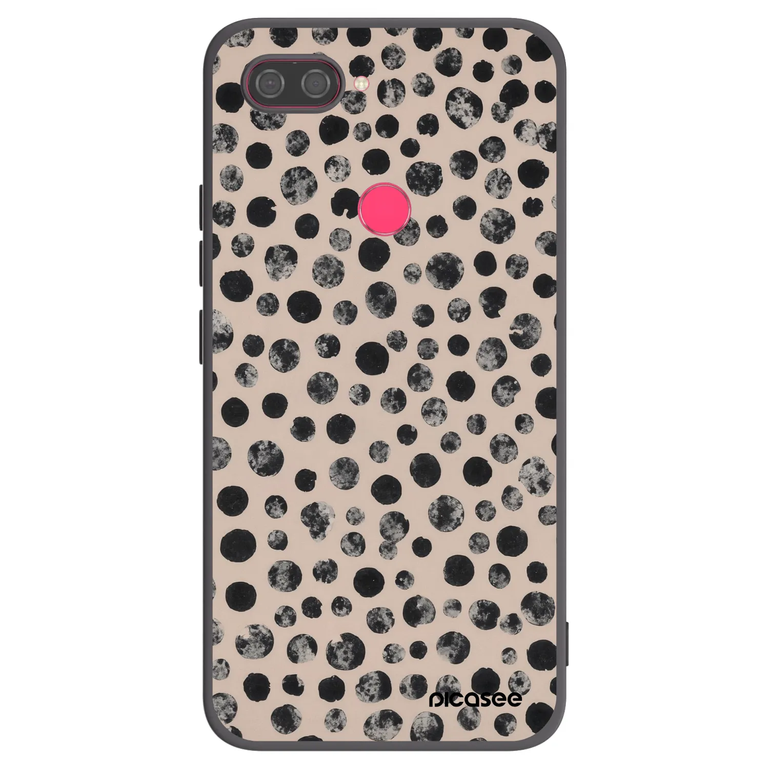 Picasee Μαύρη θήκη σιλικόνης για Xiaomi Mi 8 Lite - Dots