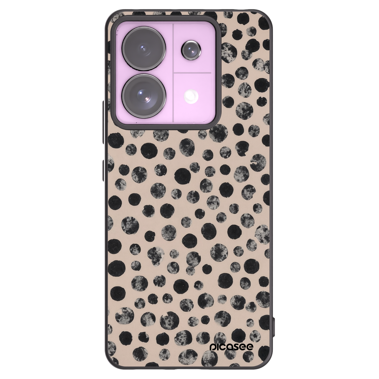 Picasee Μαύρη θήκη σιλικόνης για Xiaomi Redmi Note 13 Pro 5G - Dots