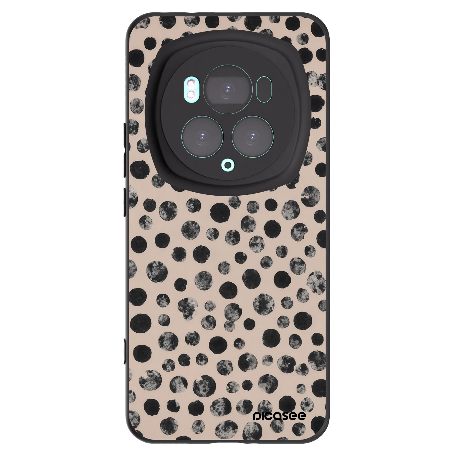 Picasee Μαύρη θήκη σιλικόνης για Honor Magic6 Pro - Dots