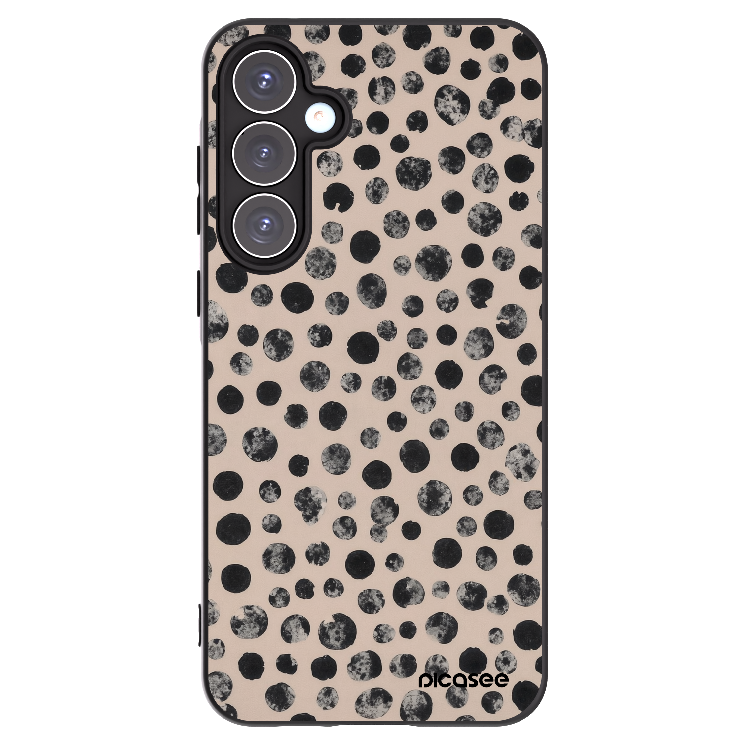 Picasee Μαύρη θήκη σιλικόνης για Samsung Galaxy A55 5G A556B - Dots
