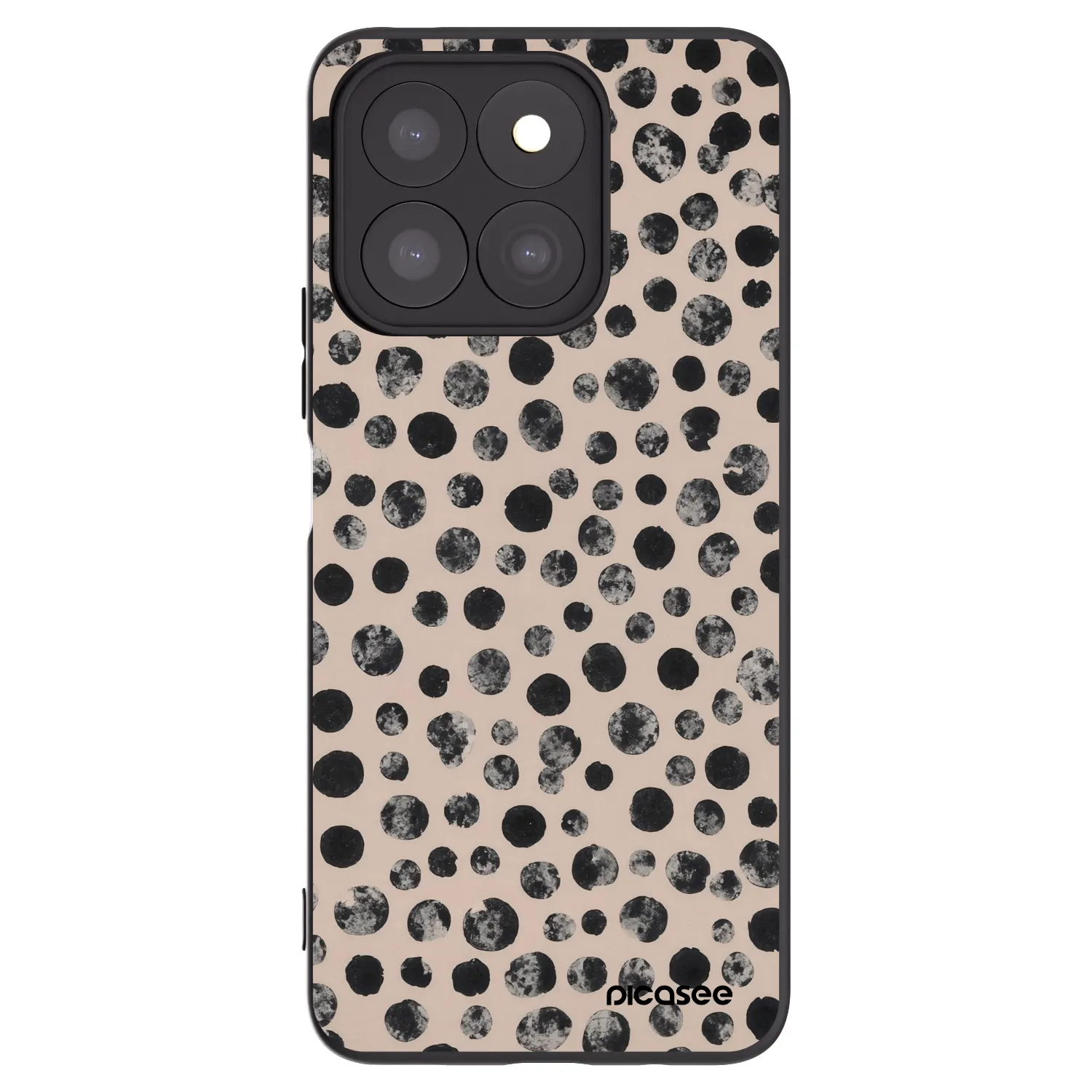 Picasee Μαύρη θήκη σιλικόνης για Honor X8b - Dots
