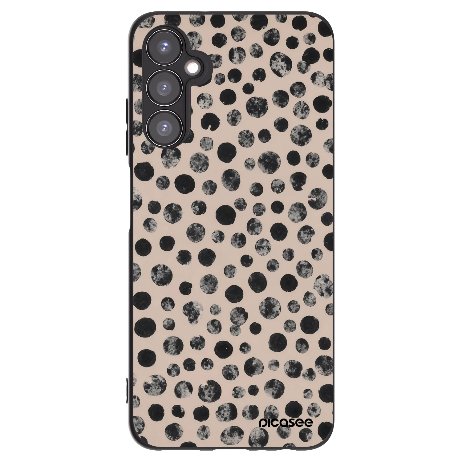 Picasee Μαύρη θήκη σιλικόνης για Samsung Galaxy A05s A057G - Dots