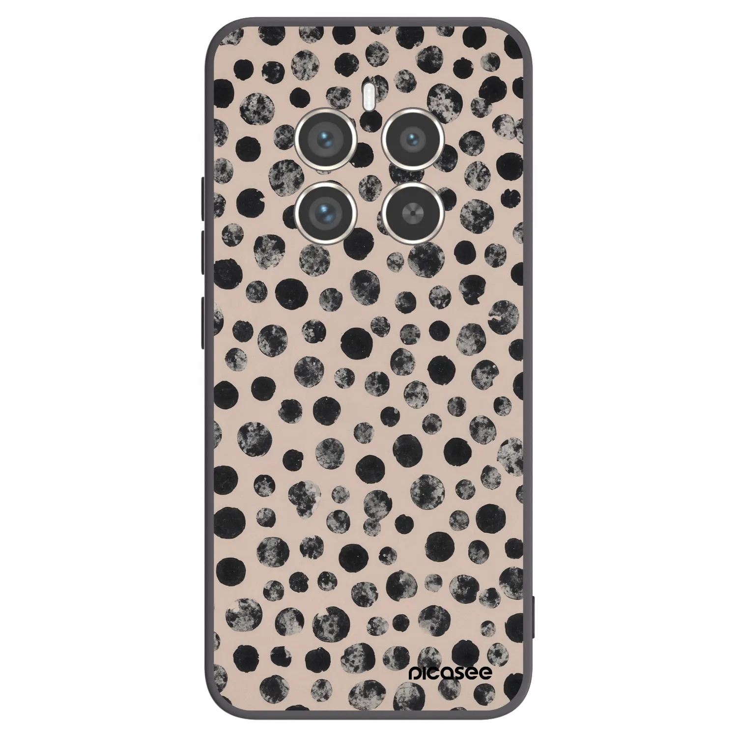 Picasee Μαύρη θήκη σιλικόνης για Realme 12 Pro 5G - Dots