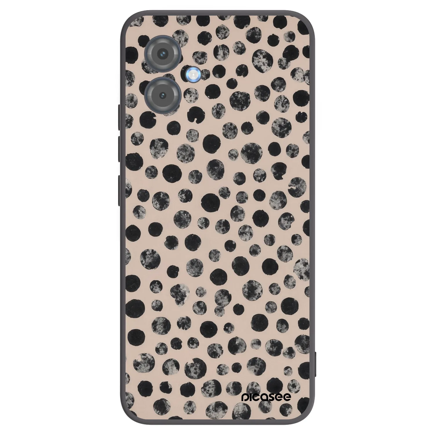 Picasee Μαύρη θήκη σιλικόνης για Motorola Moto G14 - Dots