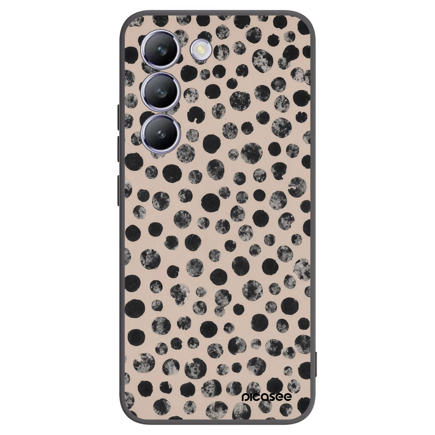 Picasee Μαύρη θήκη σιλικόνης για Vivo V40 SE 5G - Dots