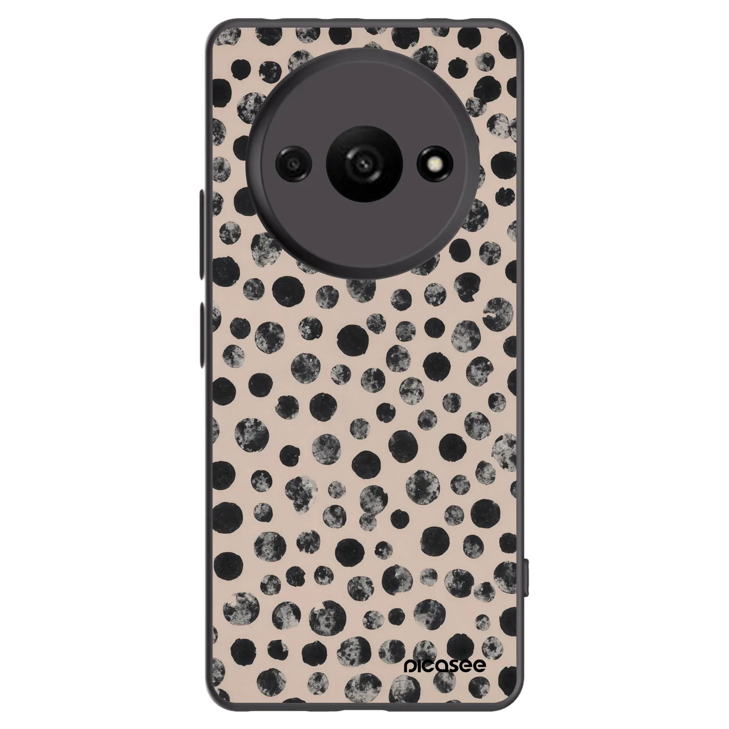Picasee Μαύρη θήκη σιλικόνης για Xiaomi Redmi A3 - Dots