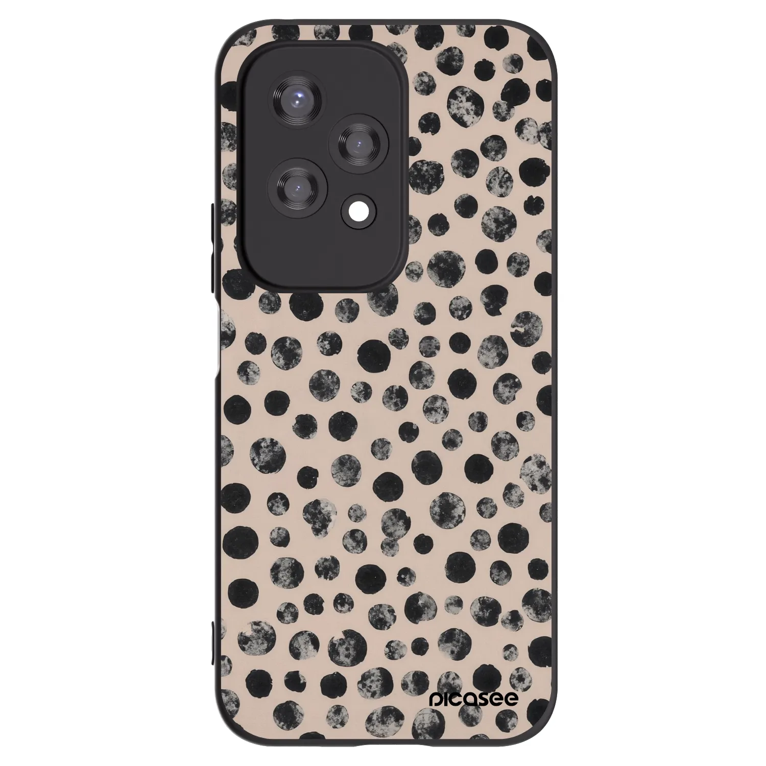 Picasee Μαύρη θήκη σιλικόνης για Honor 200 Lite - Dots