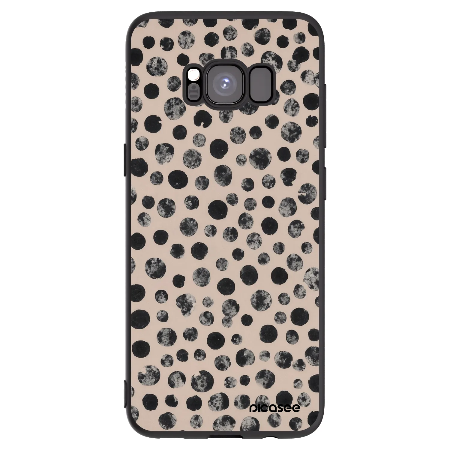 Picasee Μαύρη θήκη σιλικόνης για Samsung Galaxy S8 G950F - Dots