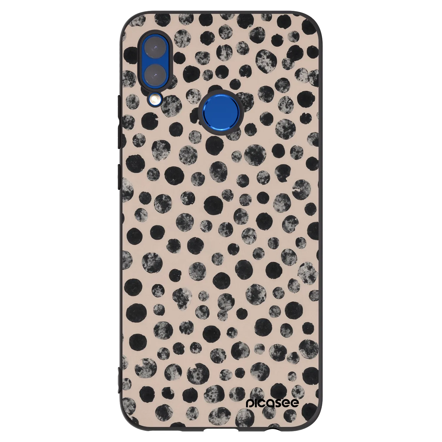 Picasee Μαύρη θήκη σιλικόνης για Huawei P Smart 2019 - Dots