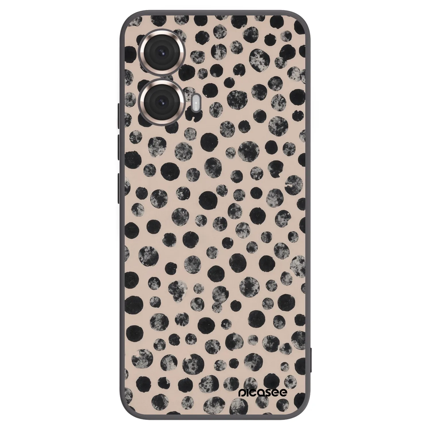 Picasee Μαύρη θήκη σιλικόνης για Motorola Moto G85 - Dots