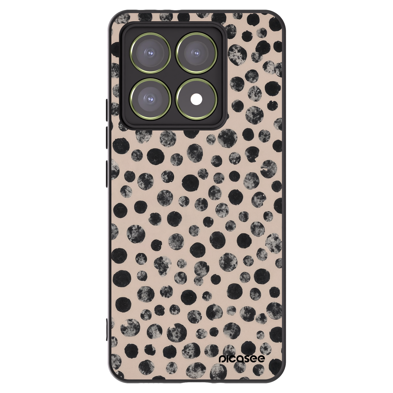 Picasee Μαύρη θήκη σιλικόνης για Xiaomi 14T - Dots