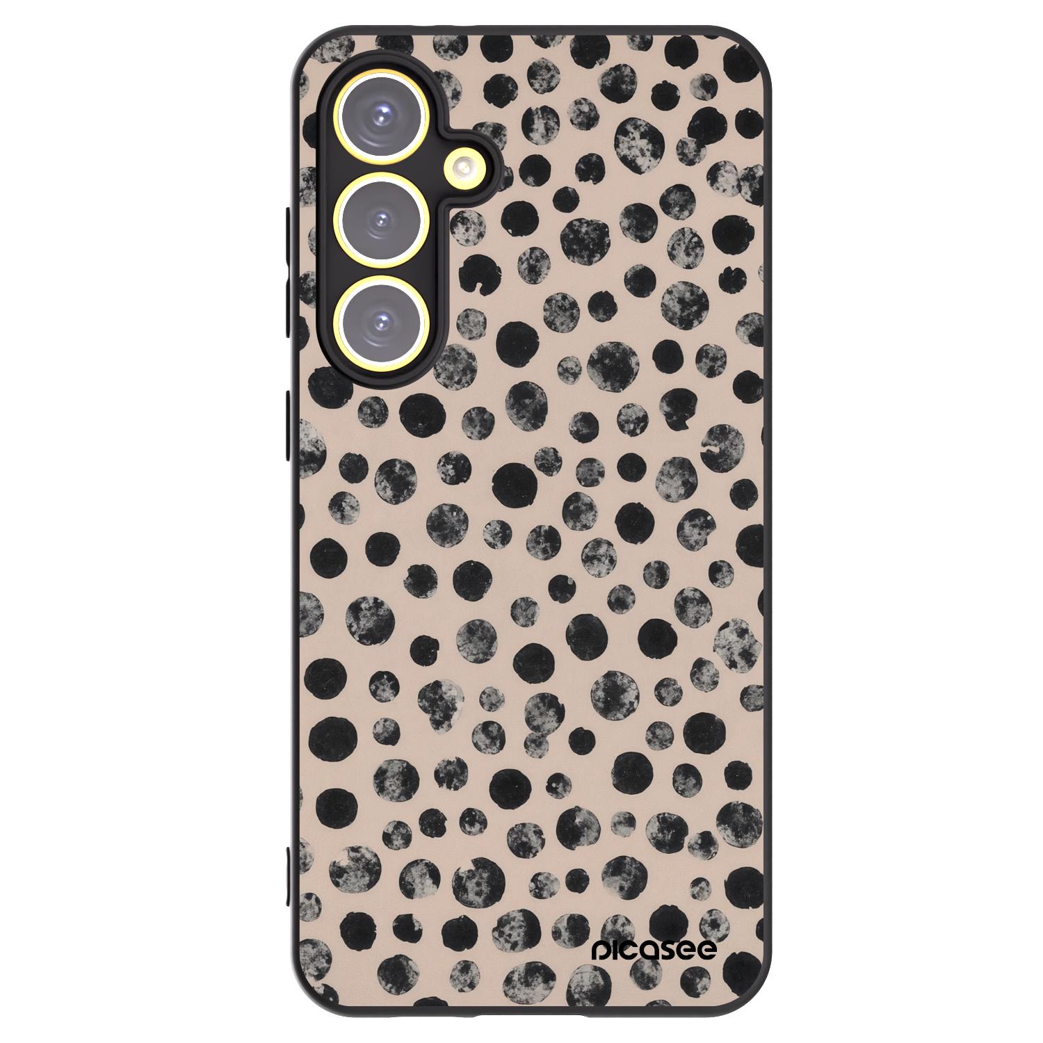 Picasee Μαύρη θήκη σιλικόνης για Samsung Galaxy S24 FE S721B - Dots