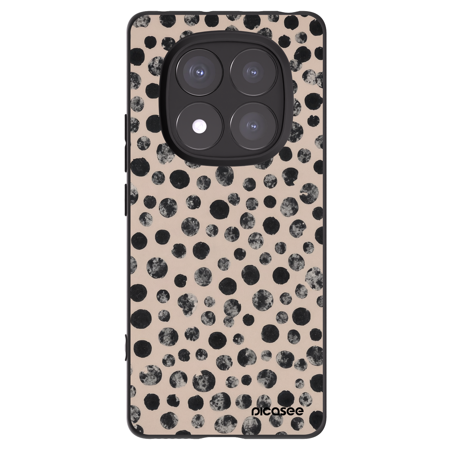 Picasee Μαύρη θήκη σιλικόνης για Xiaomi Redmi Note 14 Pro+ 5G - Dots