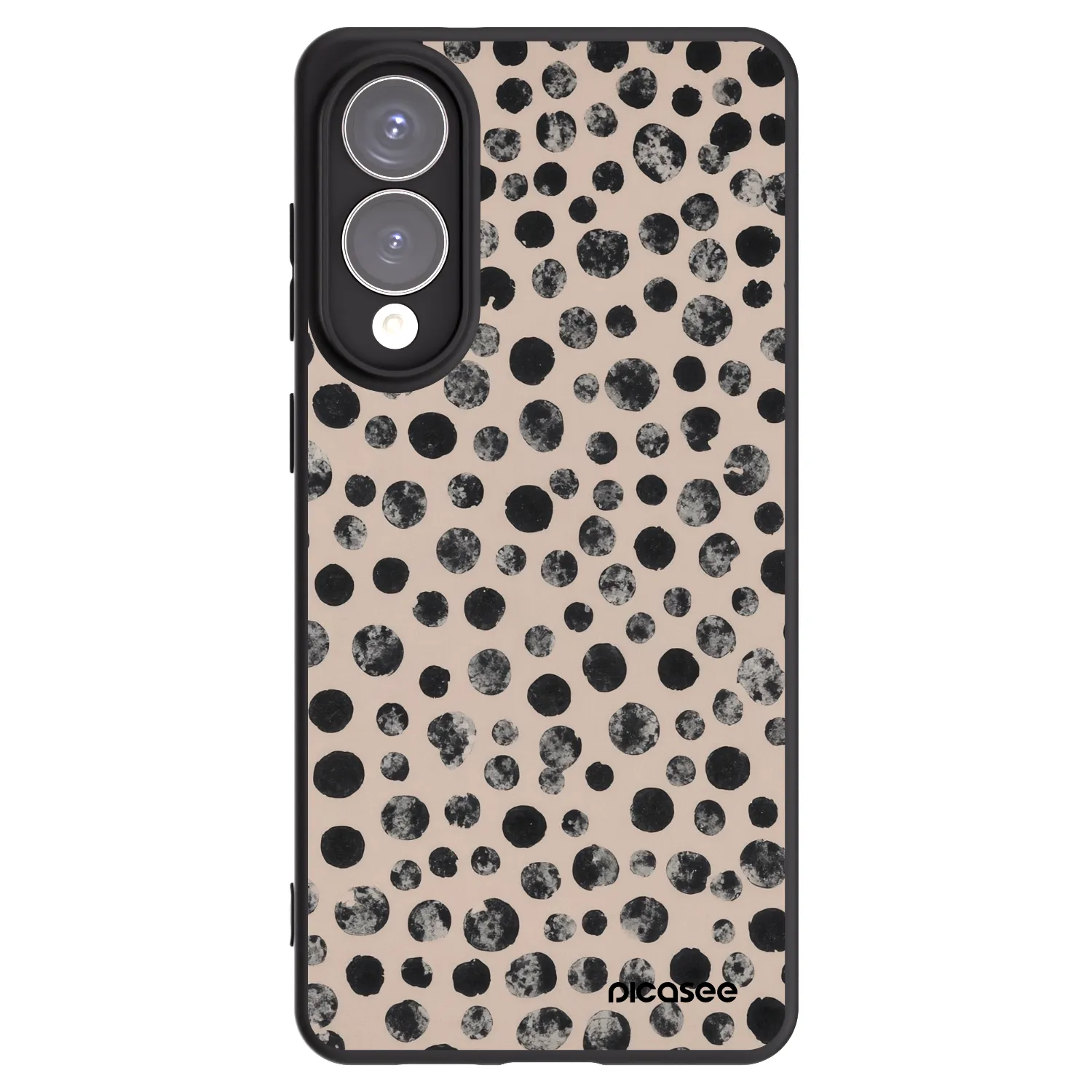 Picasee Μαύρη θήκη σιλικόνης για Samsung Galaxy S25 Edge 5G - Dots