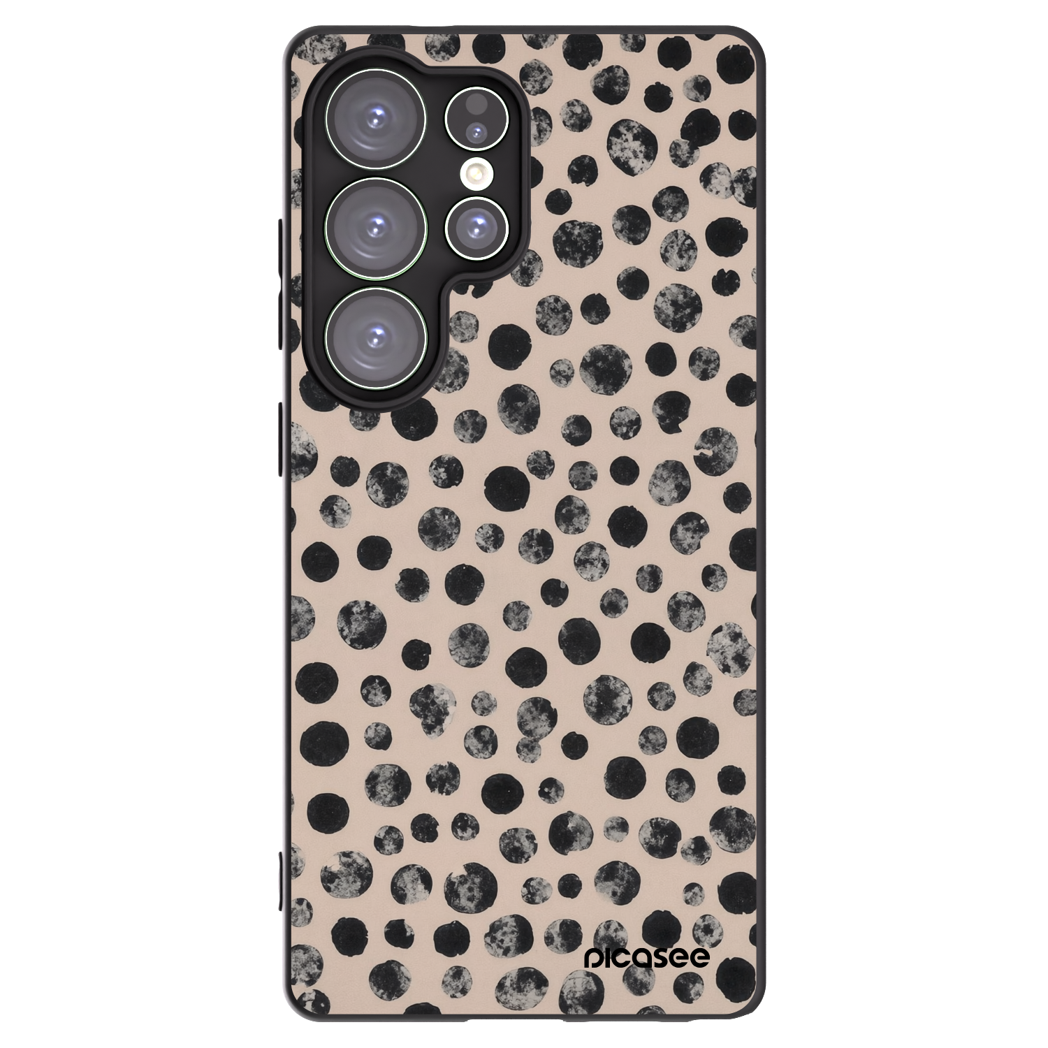 Picasee Μαύρη θήκη σιλικόνης για Samsung Galaxy S25 Ultra 5G - Dots