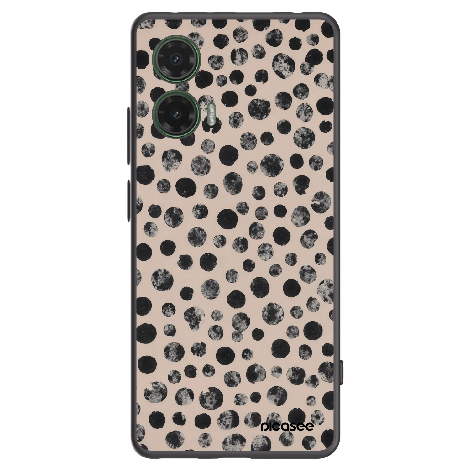 Picasee Μαύρη θήκη σιλικόνης για Motorola Moto G35 5G - Dots