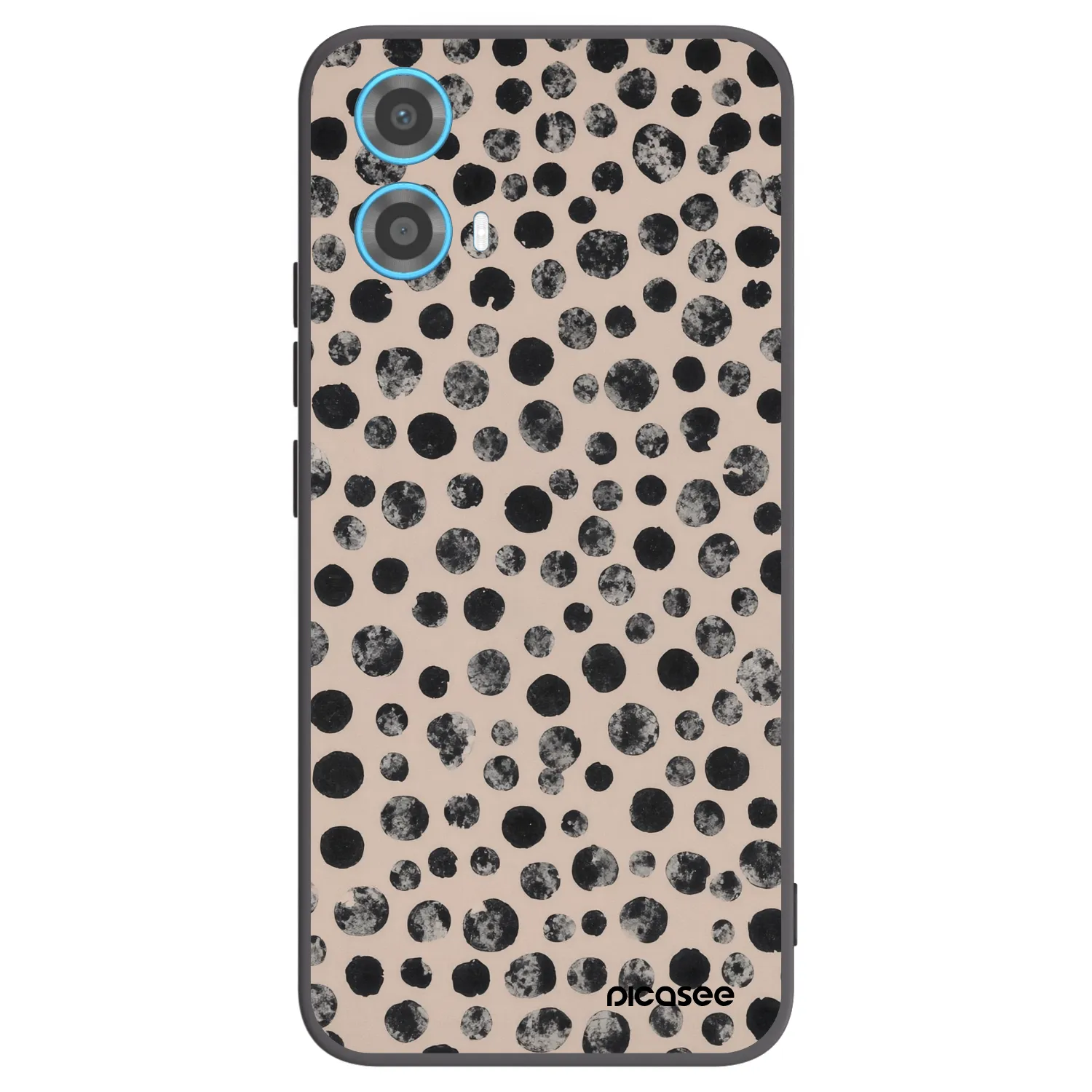 Picasee Μαύρη θήκη σιλικόνης για Motorola Moto G34 5G - Dots