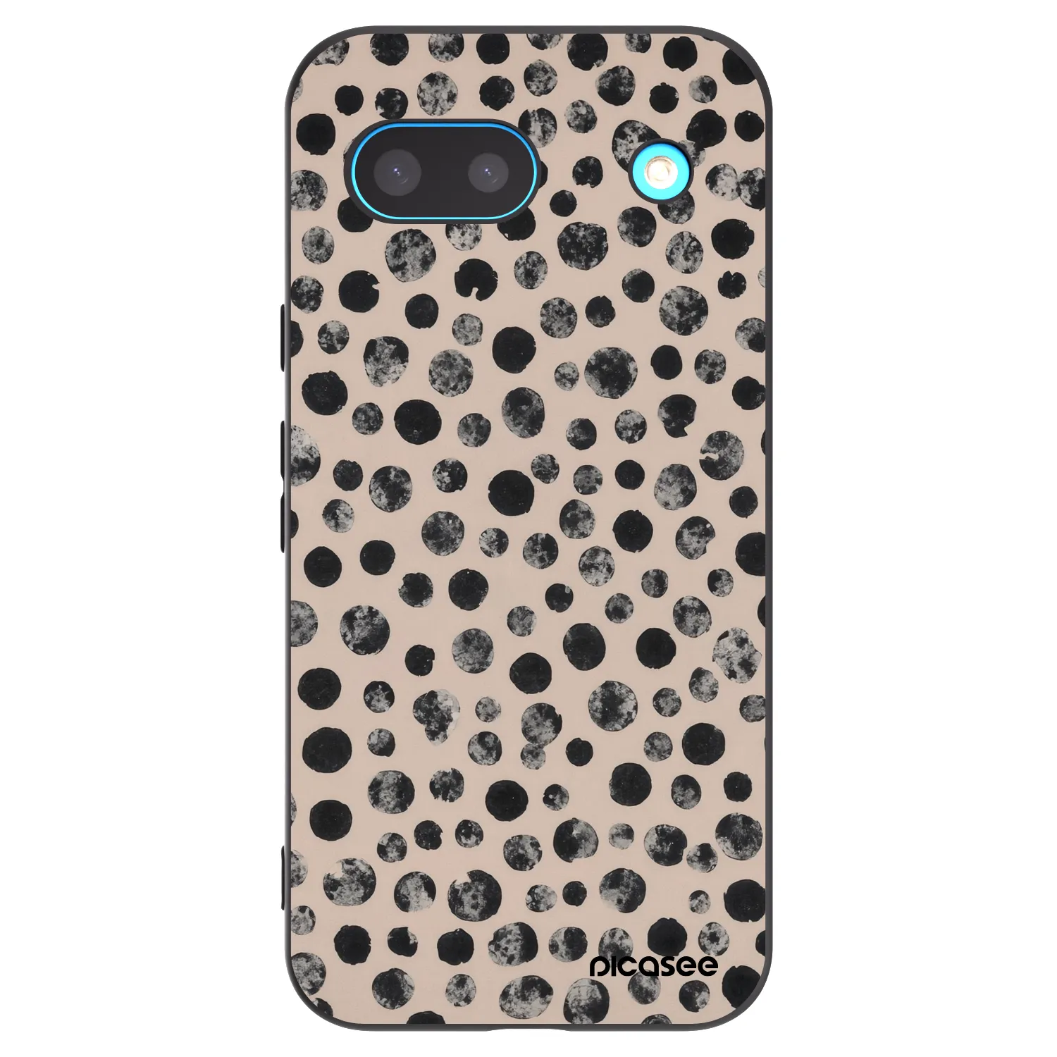 Picasee Μαύρη θήκη σιλικόνης για Google Pixel 8a - Dots