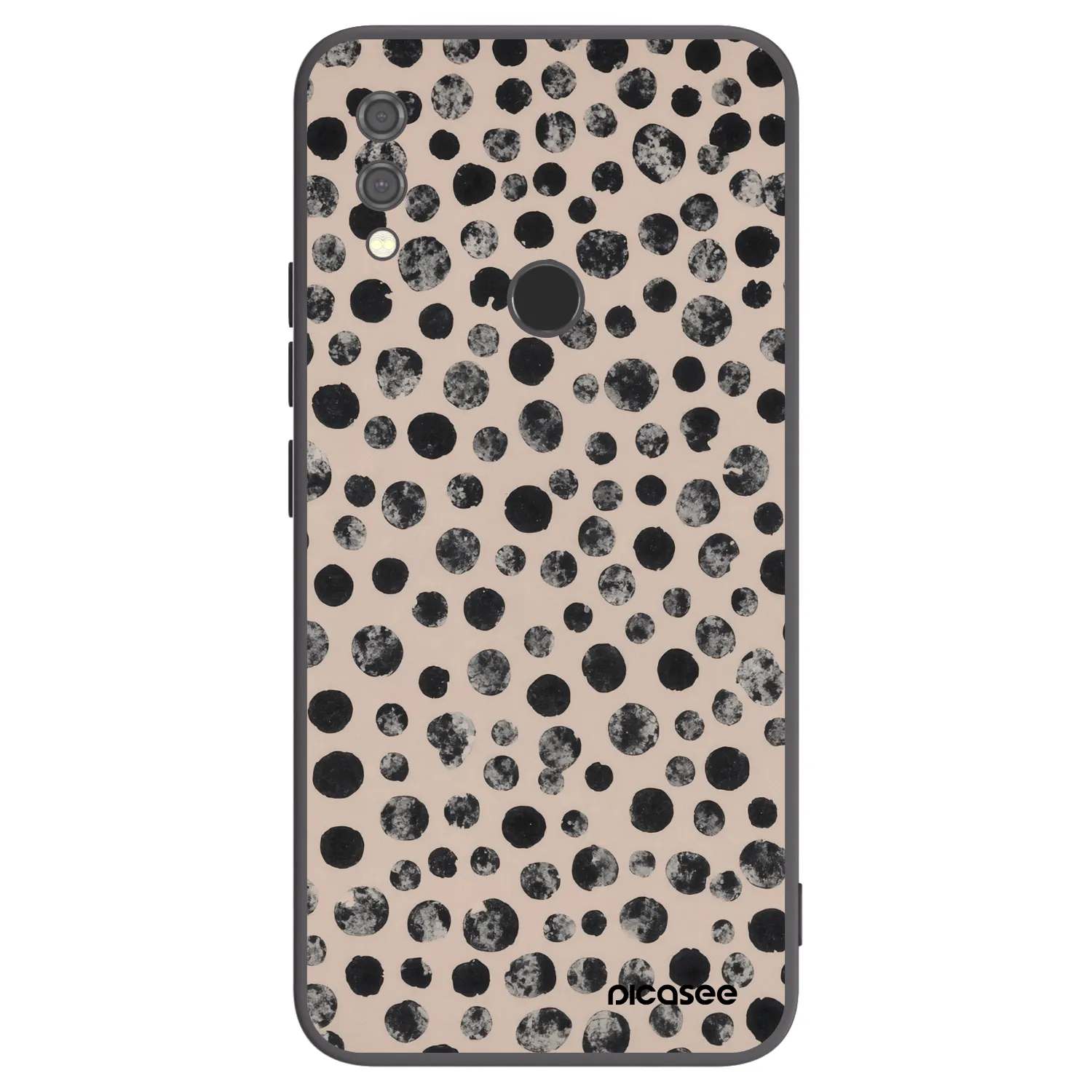 Picasee Μαύρη θήκη σιλικόνης για Xiaomi Redmi Note 7 - Dots