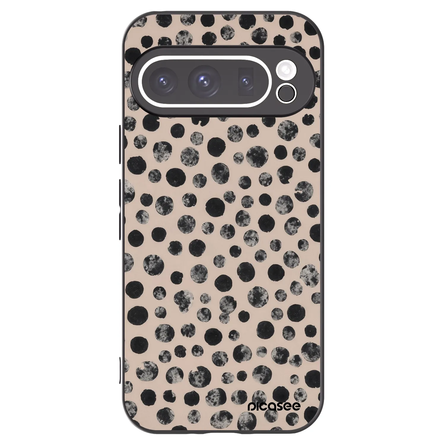 Picasee Μαύρη θήκη σιλικόνης για Google Pixel 9 Pro - Dots