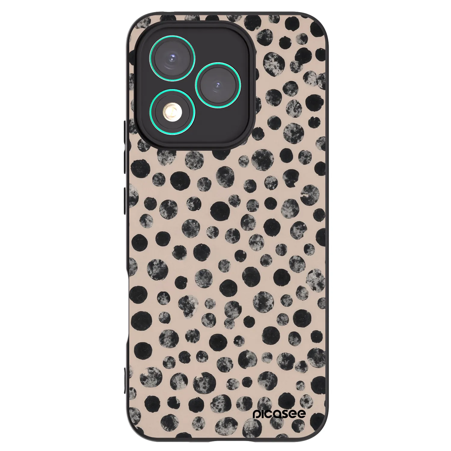 Picasee Μαύρη θήκη σιλικόνης για Honor 400 Lite 5G - Dots