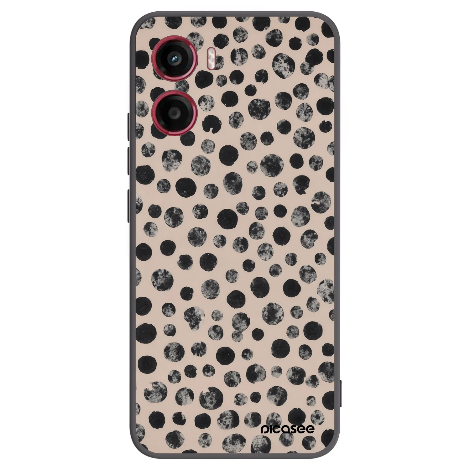 Picasee Μαύρη θήκη σιλικόνης για Motorola Moto G05 - Dots