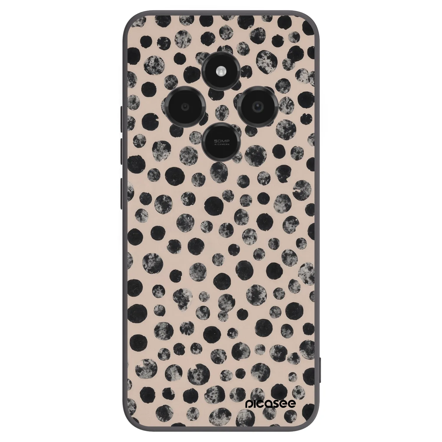 Picasee Μαύρη θήκη σιλικόνης για Xiaomi Poco C75 - Dots
