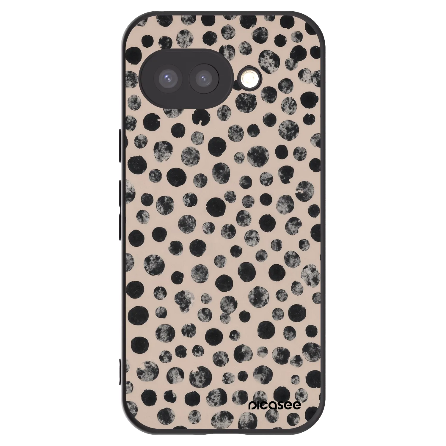 Picasee Μαύρη θήκη σιλικόνης για Google Pixel 9a - Dots