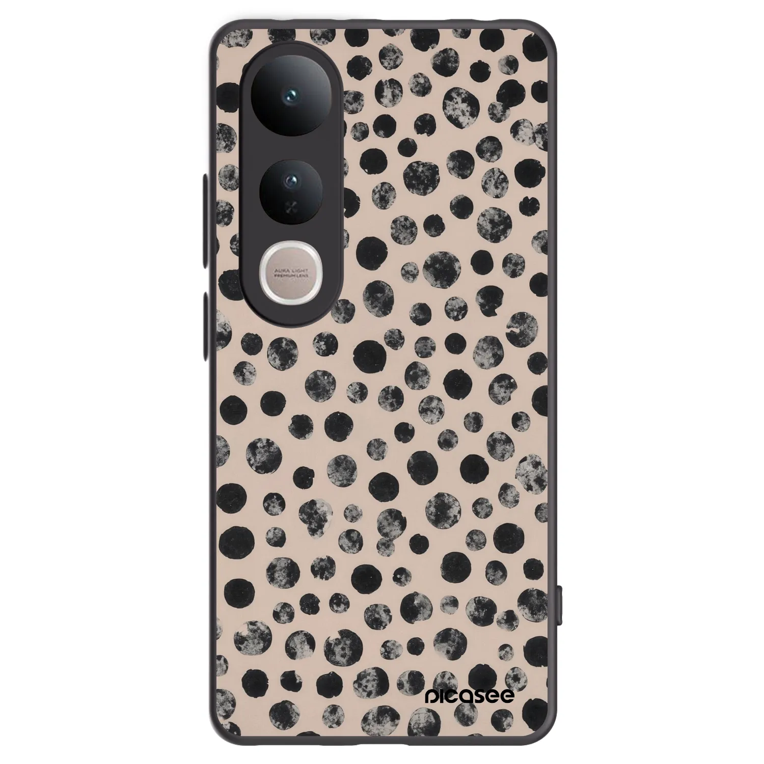 Picasee Μαύρη θήκη σιλικόνης για Vivo V50 Lite 5G - Dots