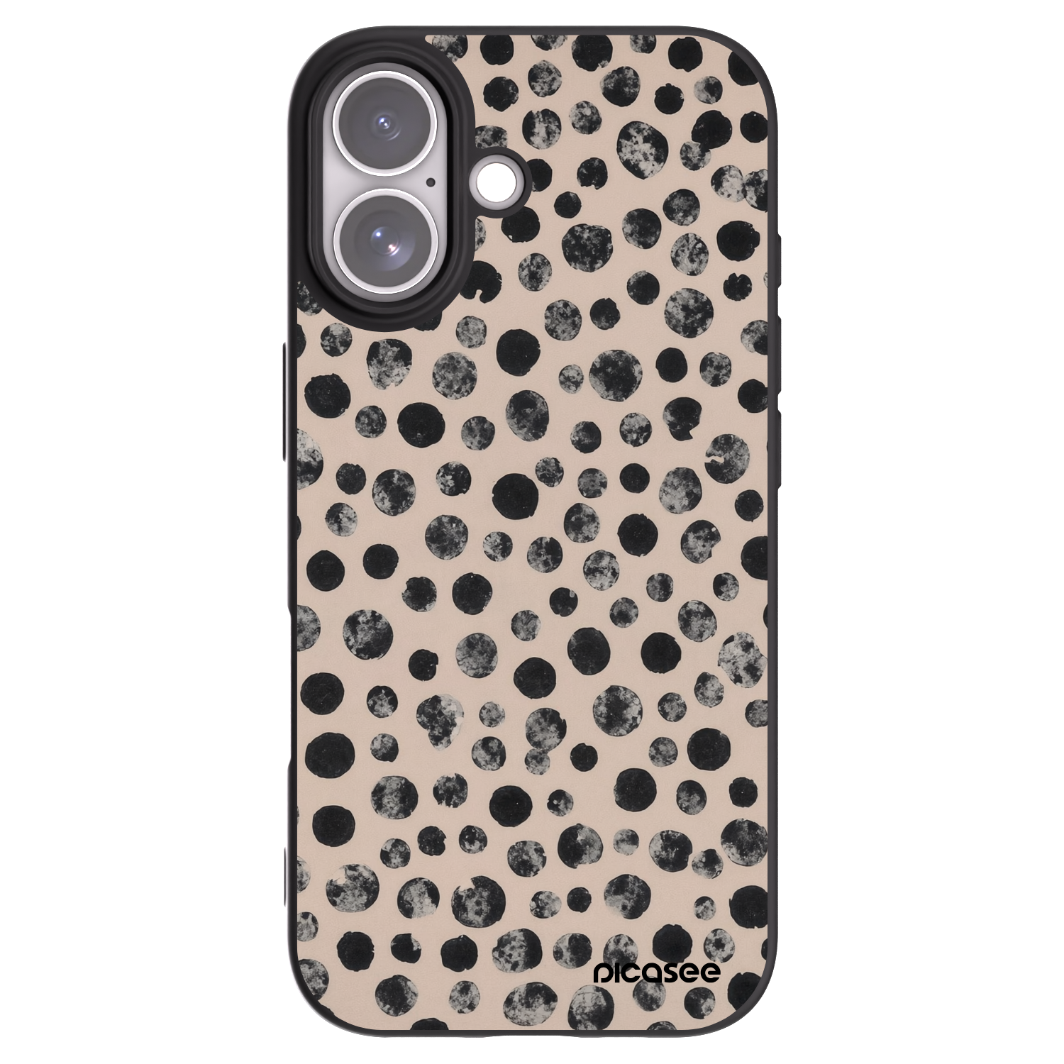Picasee Μαύρη θήκη σιλικόνης για Apple iPhone 17 - Dots
