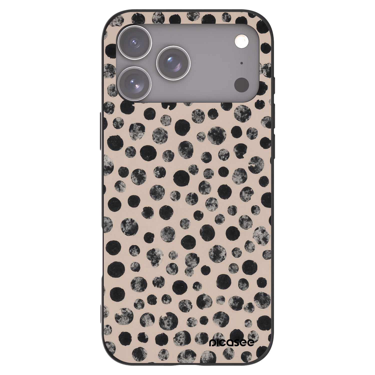 Picasee Μαύρη θήκη σιλικόνης για Apple iPhone 17 Pro Max - Dots