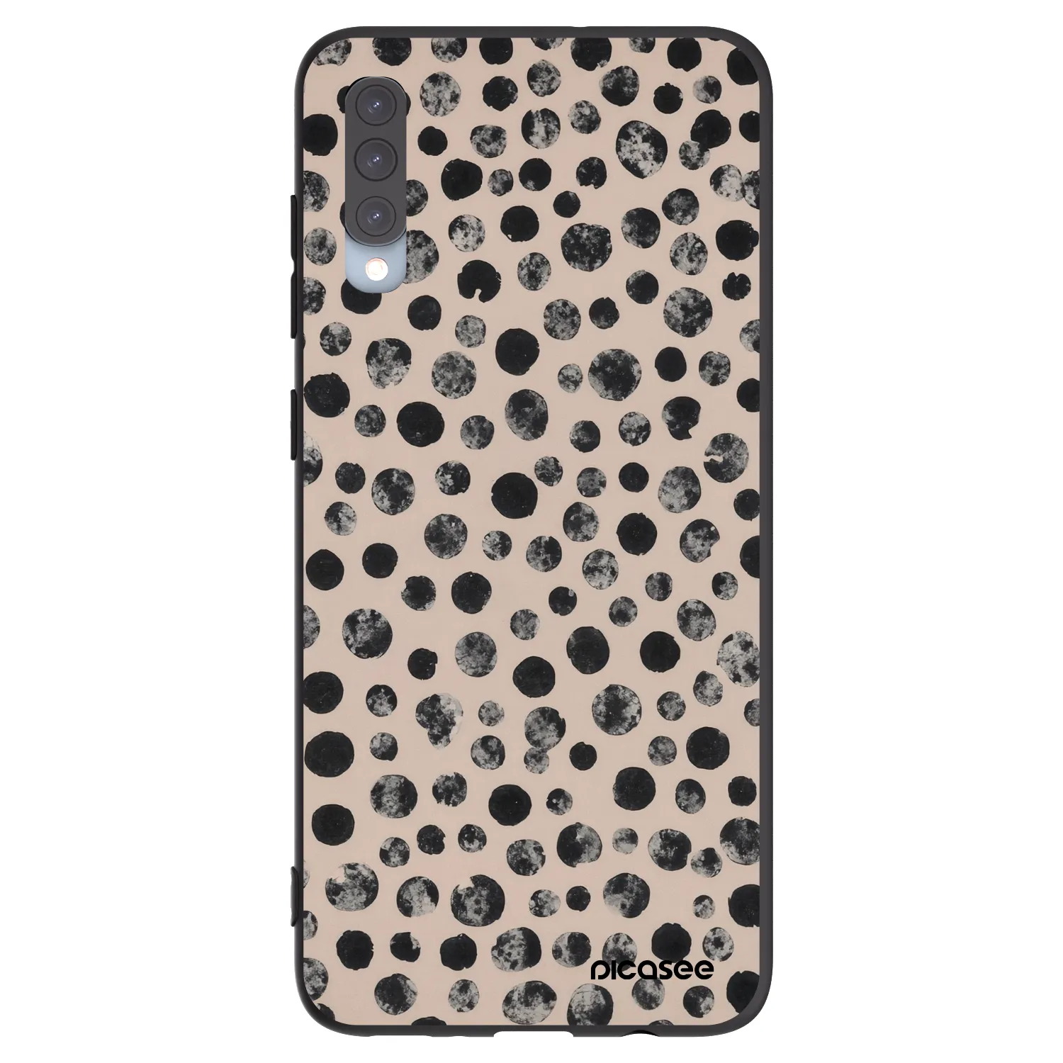 Picasee Μαύρη θήκη σιλικόνης για Samsung Galaxy A70 A705F - Dots